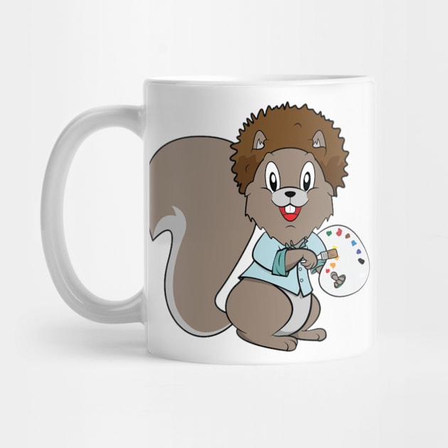 Bob Ross Retro Style Fan Design by positive_negativeart